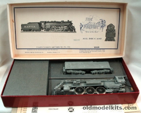 Mantua 1/87 Pacific 4-6-2 HO Scale Metal Locomotive Kit, 212 plastic model kit